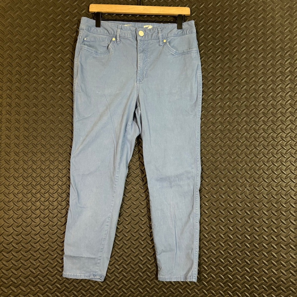 Seven7 High Rise Skinny Crop‎ Jeans Skin Fit Denim Light Blue Women Size 12